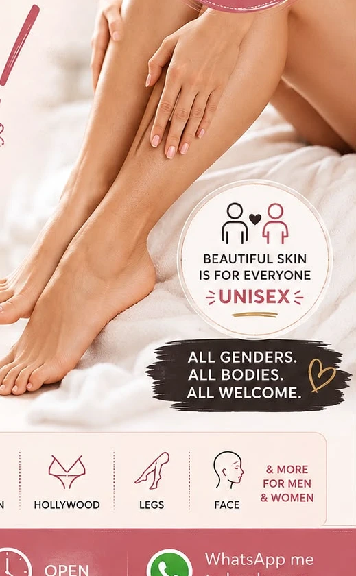 Smooth legs after a professional waxing treatment